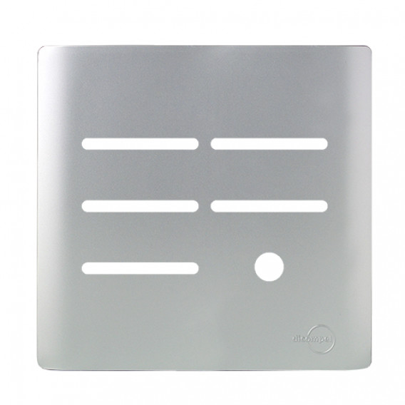 Placa p/ 5 Interruptores + Furo 4x4 - Novara Prata Placa p/ 5 Interruptores + Furo 4x4 - Novara Prata